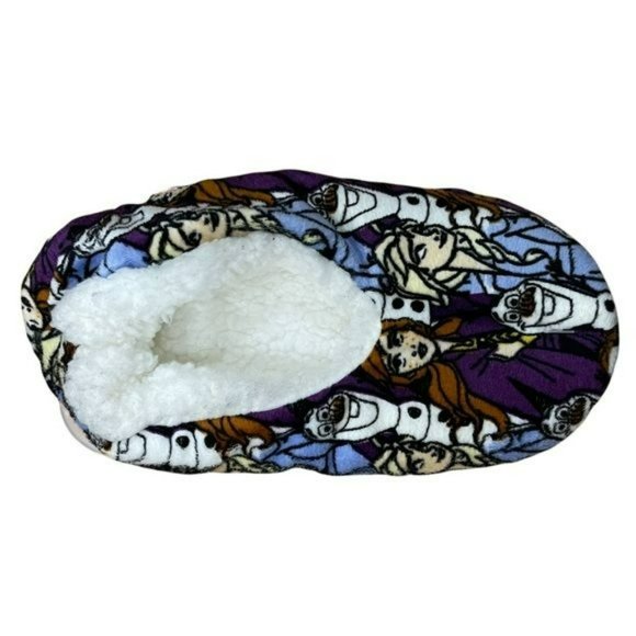 NEW Disney Frozen II Fuzzy Baba Slipper Socks Kids Shoe Size 13 - 4 - Picture 3 of 5